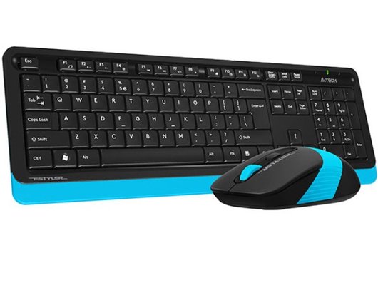 Клавиатура+мышь A4Tech Fstyler FG1010 черный/синий (FG1010 BLUE)